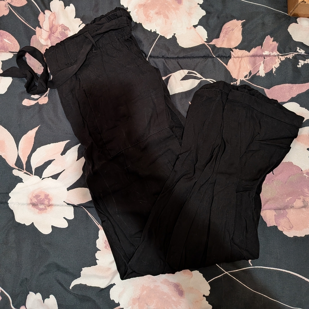 Shinestar/Marshalls Black Paper Bag Waist Pants Size Large